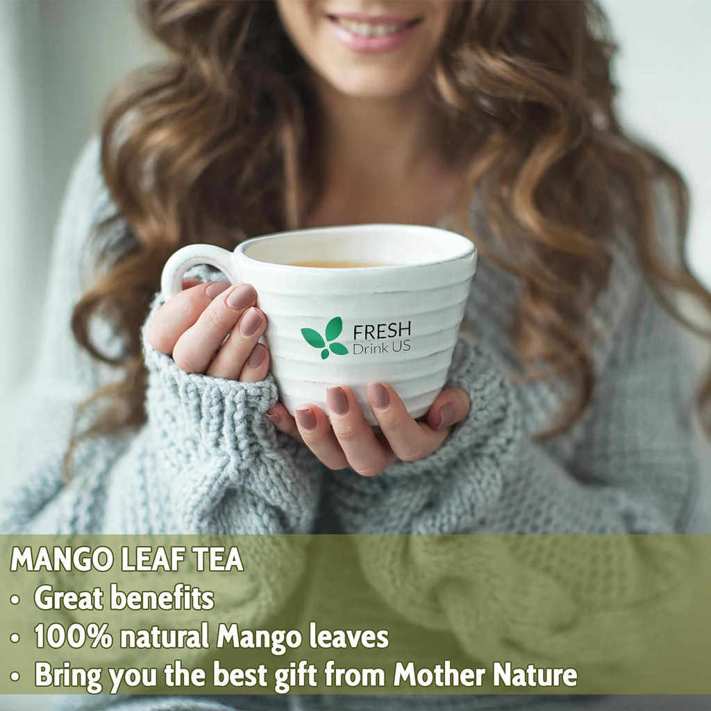 Mango Leaf, Whole Dried Leaves, Tea Bags, Powder, 100% Natural & Pure from Mango Leaves. Mango Dried Leaves. Loose Leaf Mango Herbal Tea. Mango Leaf Tea. No Sugar, No Caffeine, No Gluten, Vegan. | Tea | Wiccan Center