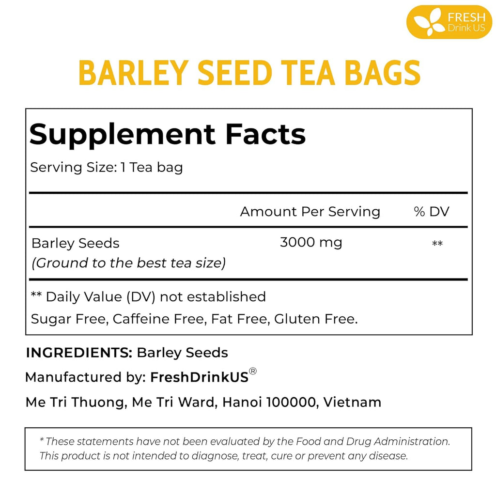 Premium Barley Tea Bags, 100% Natural & Pure from Barley. Loose Barey Herbal Tea. No Sugar, No Caffeine, No Gluten, Vegan. | Tea | Wiccan Center