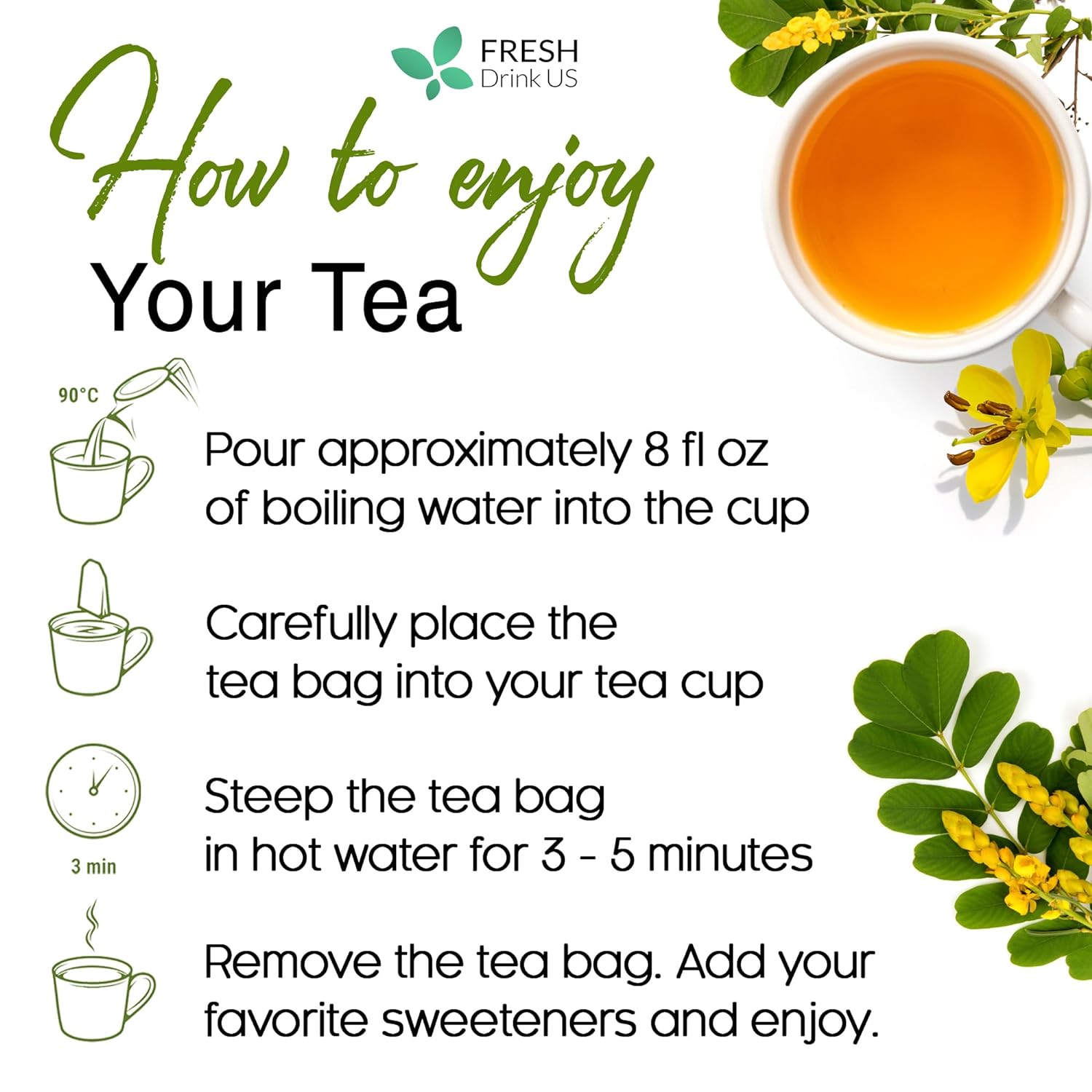 Premium Senna Leaf Tea Bags, 100% Natural & Pure from Senna Leaves. Loose Leaf Senna Herbal Tea, Made with Natural Material Tea Bags, Senna Leaf Tea. No Sugar, No Caffeine, No Gluten, Vegan. | Tea | Wiccan Center