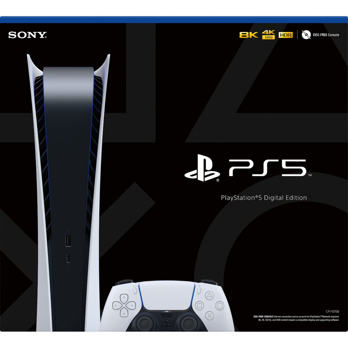 PS5 - Sony PlayStation 5 Digital Edition Gaming Console + Wireless Controller - 16GB GDDR6 RAM, 825GB SSD, 120Hz 8K Output, White (Used - Like New) | VIDEO_GAME_CONSOLE | Wiccan Center