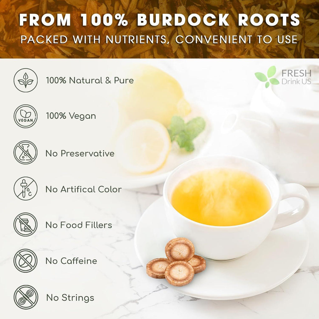 Burdock Root Powder, Burdock Root Extract, 100% Natural & Pure from Burdock Root, Burdock Root Herbal Tea, No Additives, No Caffeine, Vegan | Tea | Wiccan Center