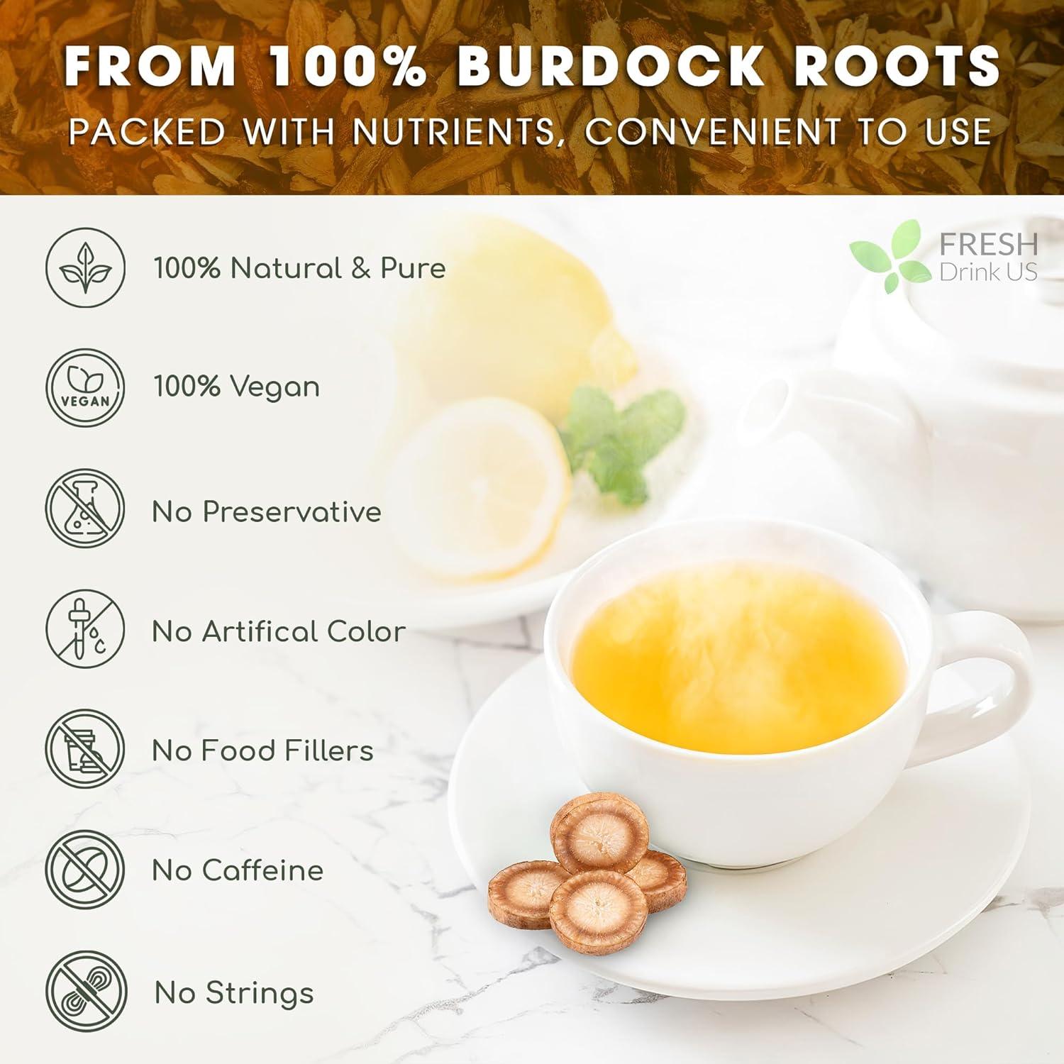 Burdock Root Powder, Burdock Root Extract, 100% Natural & Pure from Burdock Root, Burdock Root Herbal Tea, No Additives, No Caffeine, Vegan | Tea | Wiccan Center