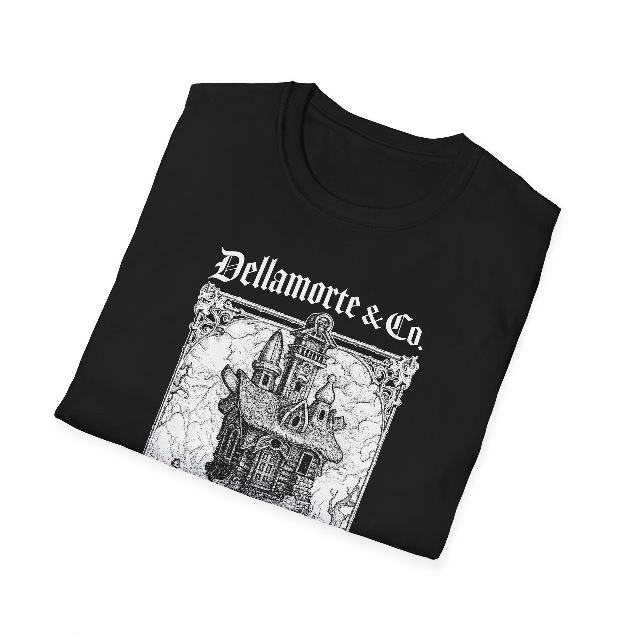 Baba Yaga Hut Shirt | Slavic Folklore Witch House Tee by Dellamorte Art | Chicken-Leg Hut T-Shirt | Dark Fairytale Gothic Apparel