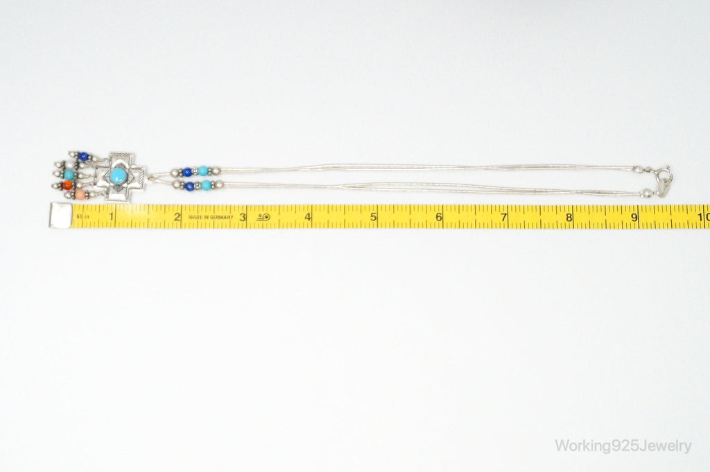 QT Turquoise Pendant On Carolyn Pollack Bead Sterling Silver Chain Necklace | Jewelry > Necklaces | Wiccan Center
