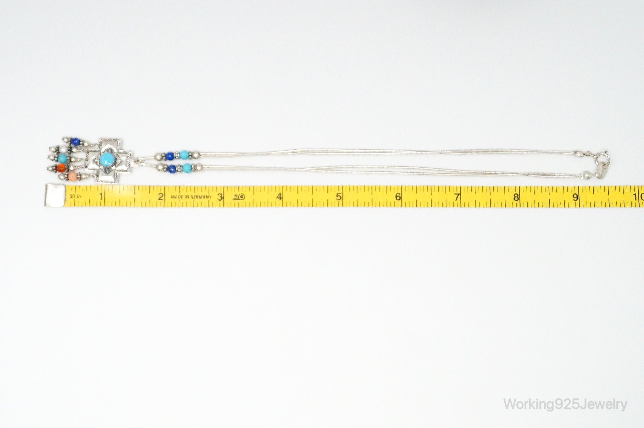 QT Turquoise Pendant On Carolyn Pollack Bead Sterling Silver Chain Necklace | Jewelry > Necklaces | Wiccan Center