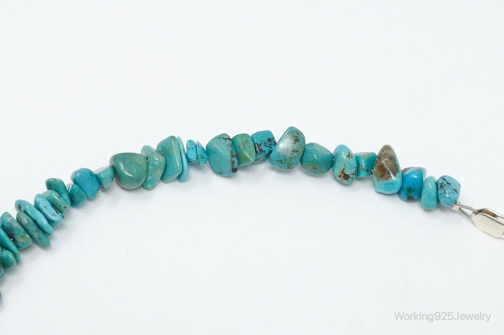 Vintage Southwestern Turquoise Beads Sterling Silver Necklace | Jewelry > Necklaces > Pendants | Wiccan Center