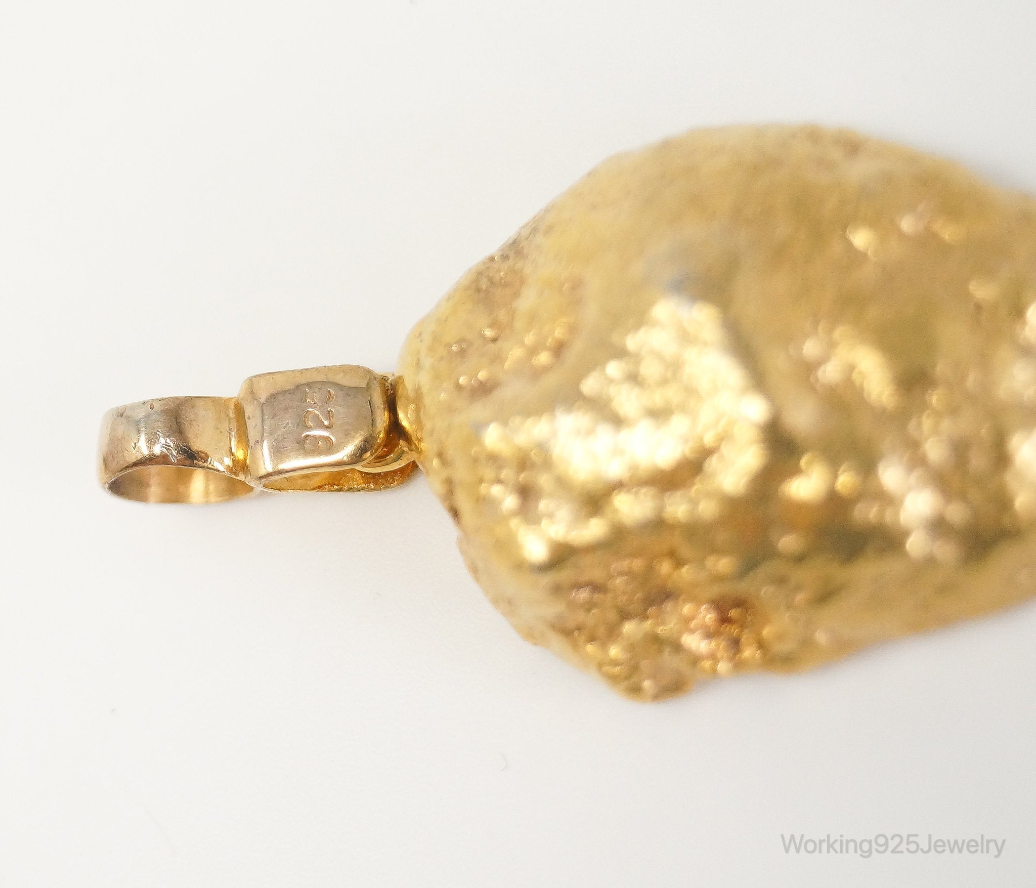 Vintage Druzy Agate Geode Gold Vermeil Sterling Silver Necklace Pendant | Jewelry > Necklaces > Pendants | Wiccan Center