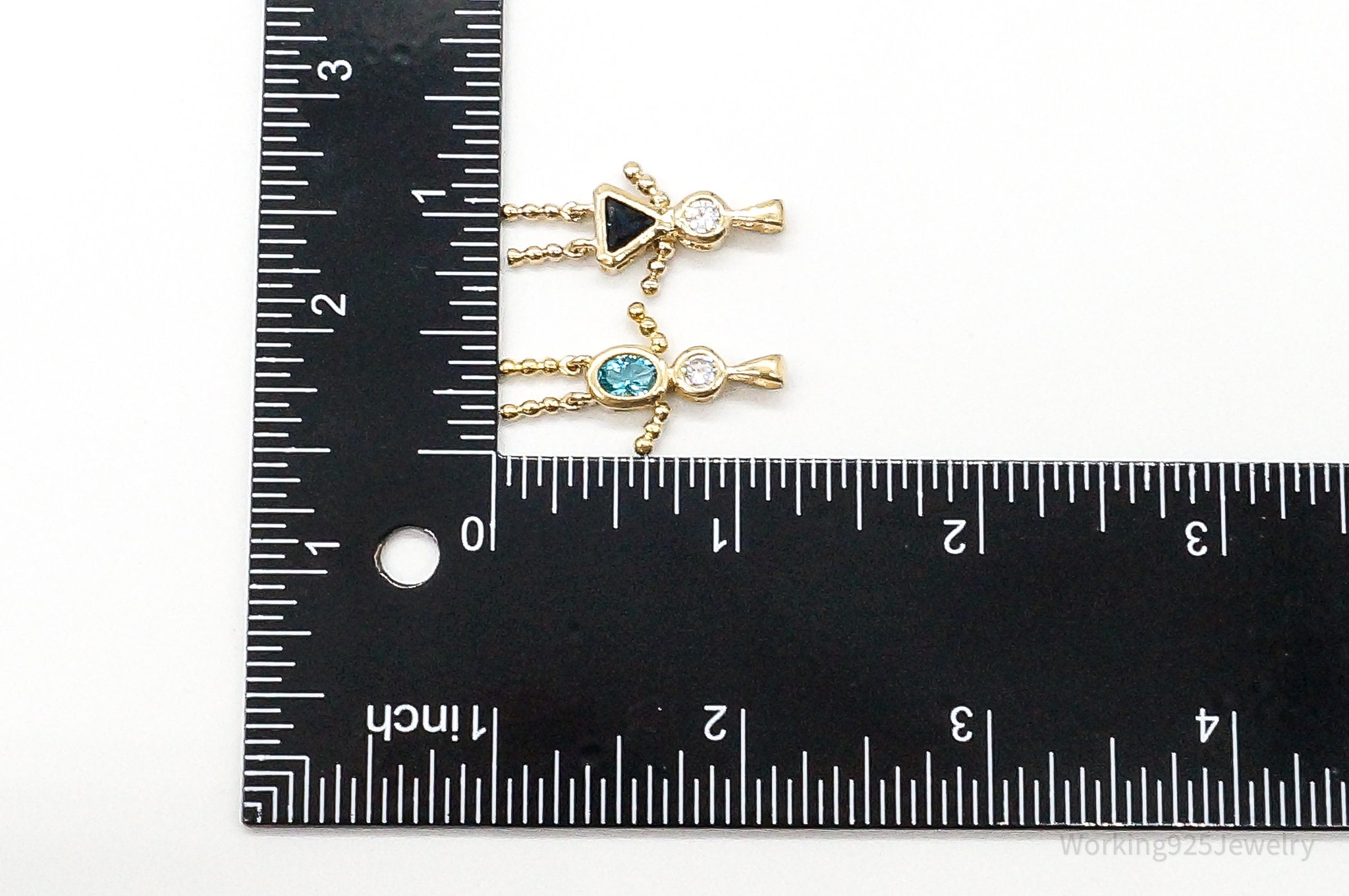 Gold Vermeil Cubic Zirconia Blue Topaz Sapphire Sterling Silver Pendants | Jewelry > Necklaces > Pendants | Wiccan Center