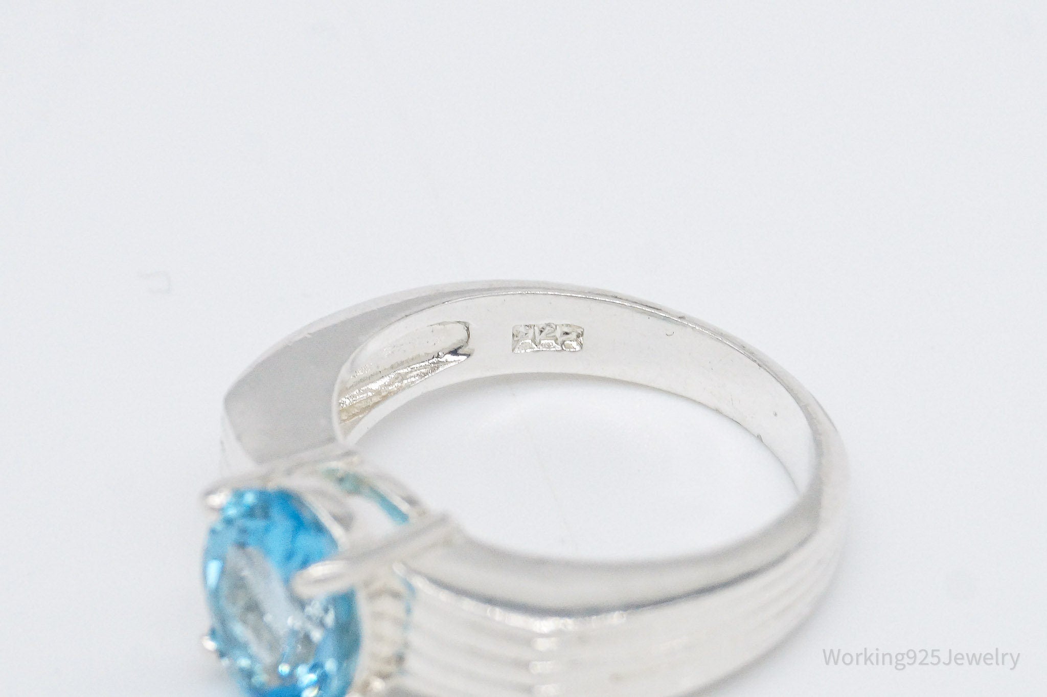 Vintage Blue Topaz Sterling Silver Ring - Size 6.75 | Jewelry > Rings | Wiccan Center