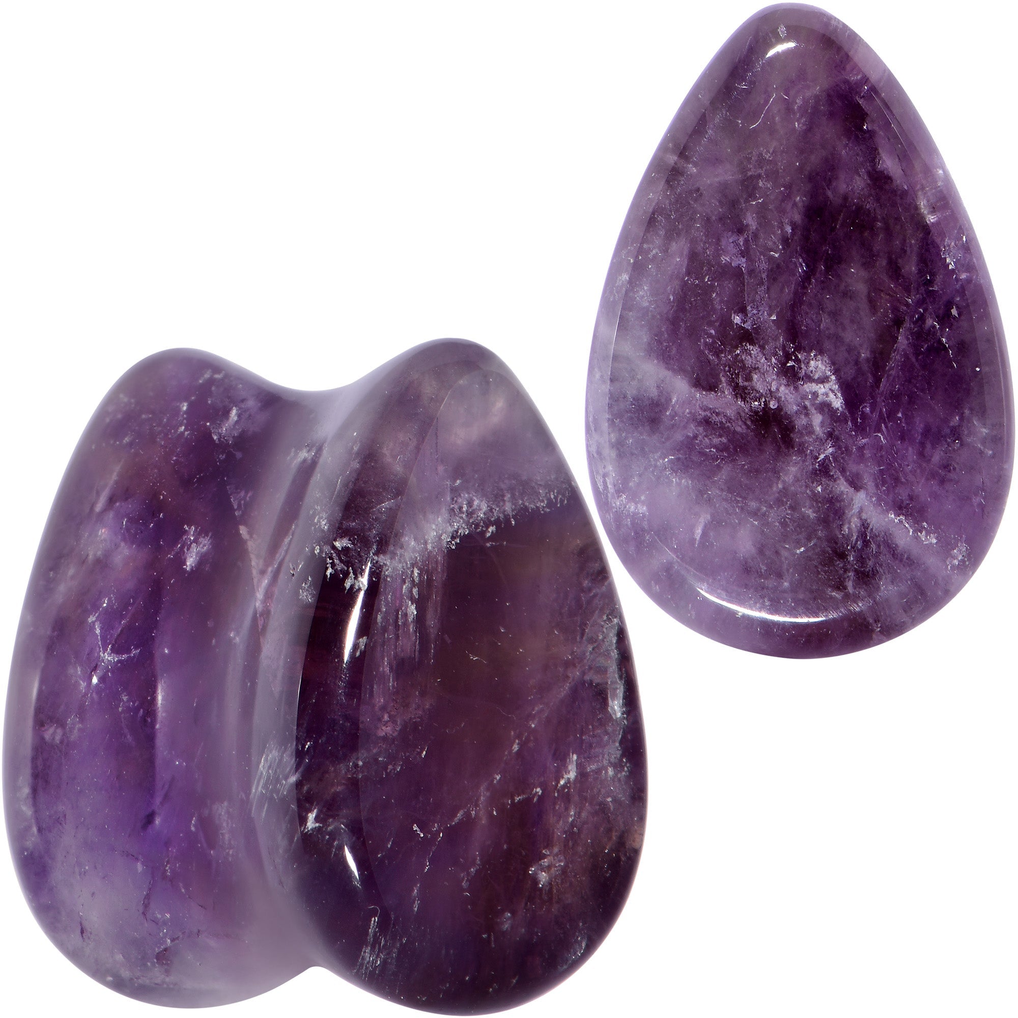 Purple Amethyst Stone Drop Saddle Plug Set | PLUG Saddle | Wiccan Center