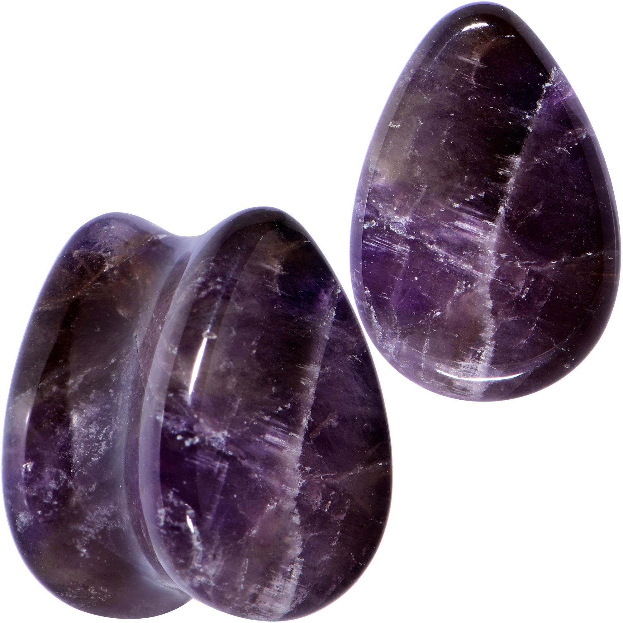 Purple Amethyst Stone Drop Saddle Plug Set | PLUG Saddle | Wiccan Center