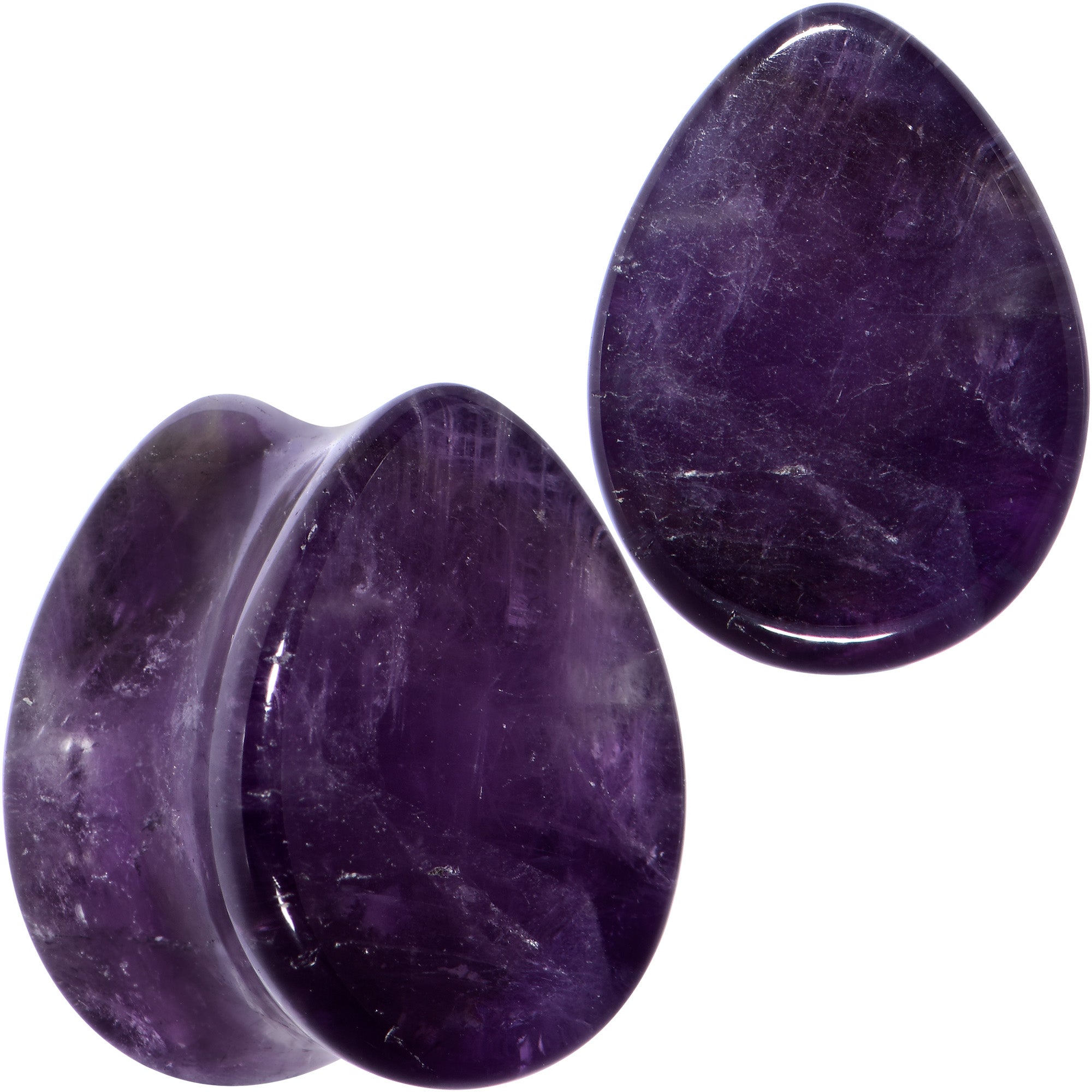 Purple Amethyst Stone Drop Saddle Plug Set | PLUG Saddle | Wiccan Center