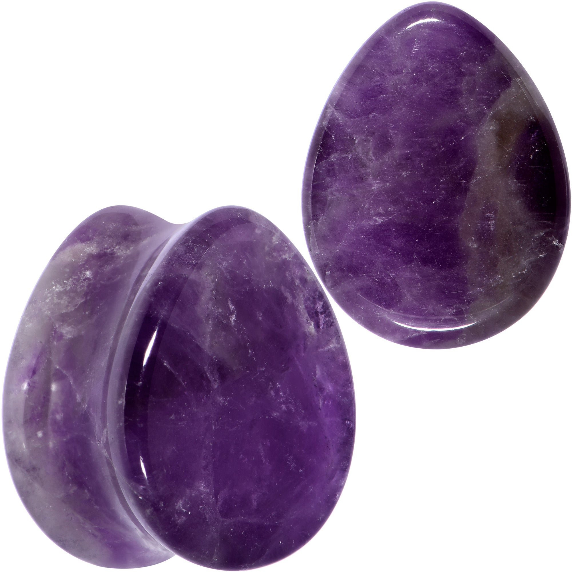 Purple Amethyst Stone Drop Saddle Plug Set | PLUG Saddle | Wiccan Center