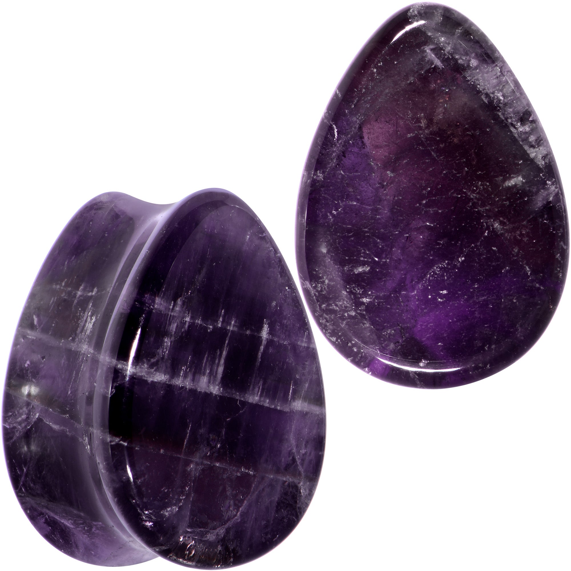Purple Amethyst Stone Drop Saddle Plug Set | PLUG Saddle | Wiccan Center