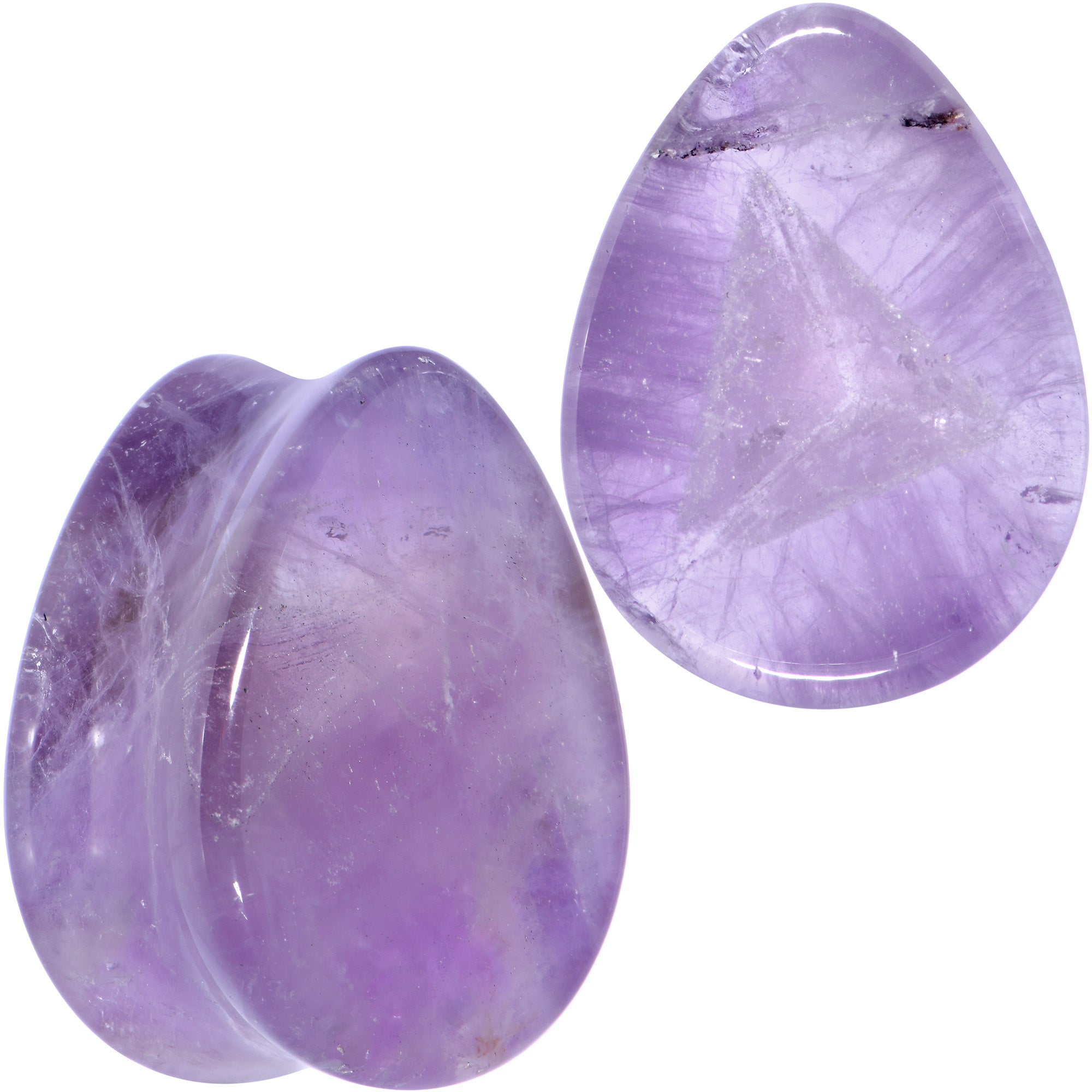 Purple Amethyst Stone Drop Saddle Plug Set | PLUG Saddle | Wiccan Center