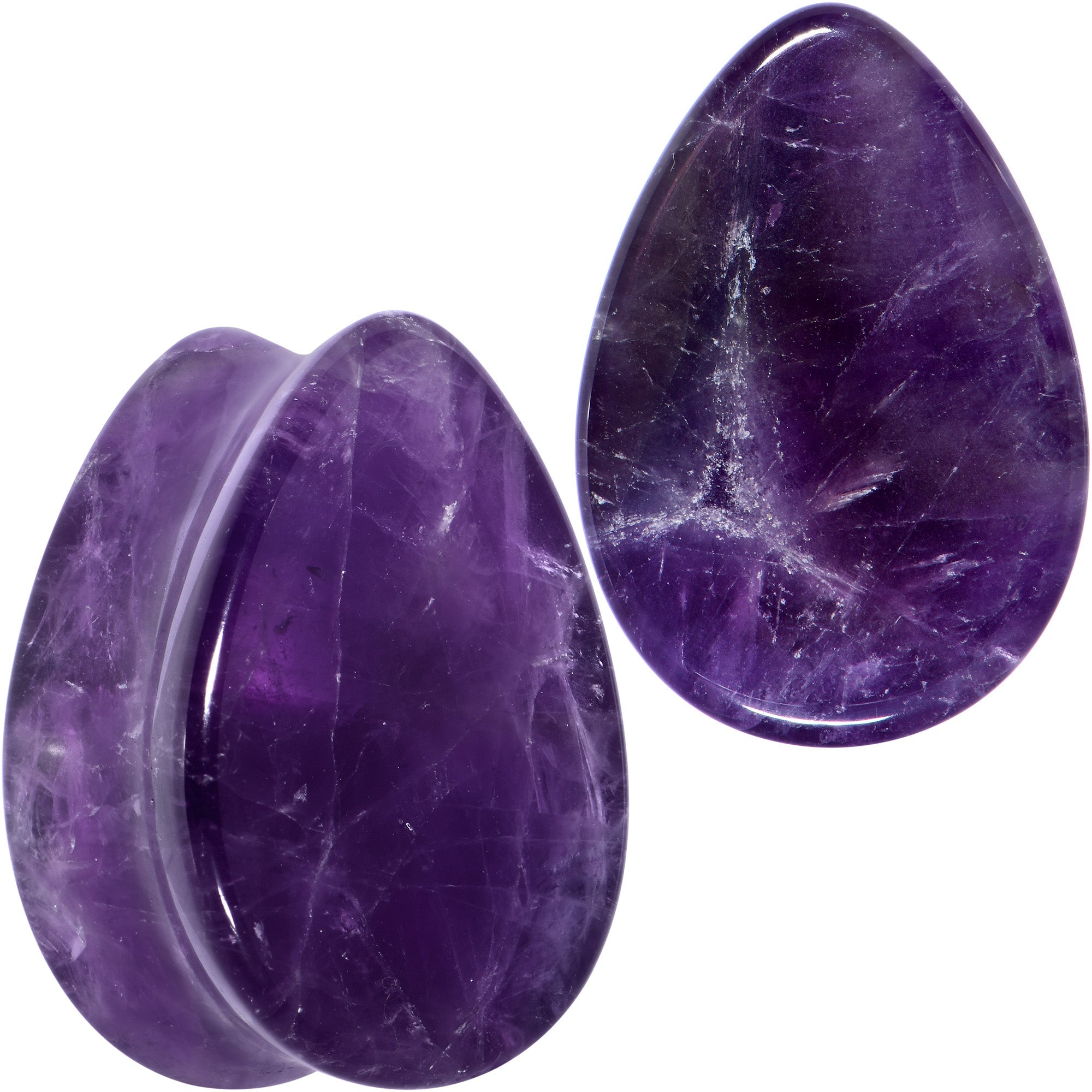 Purple Amethyst Stone Drop Saddle Plug Set | PLUG Saddle | Wiccan Center