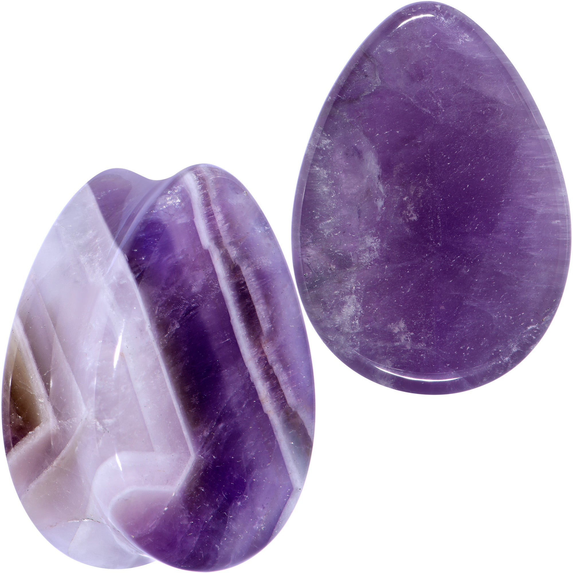 Purple Amethyst Stone Drop Saddle Plug Set | PLUG Saddle | Wiccan Center