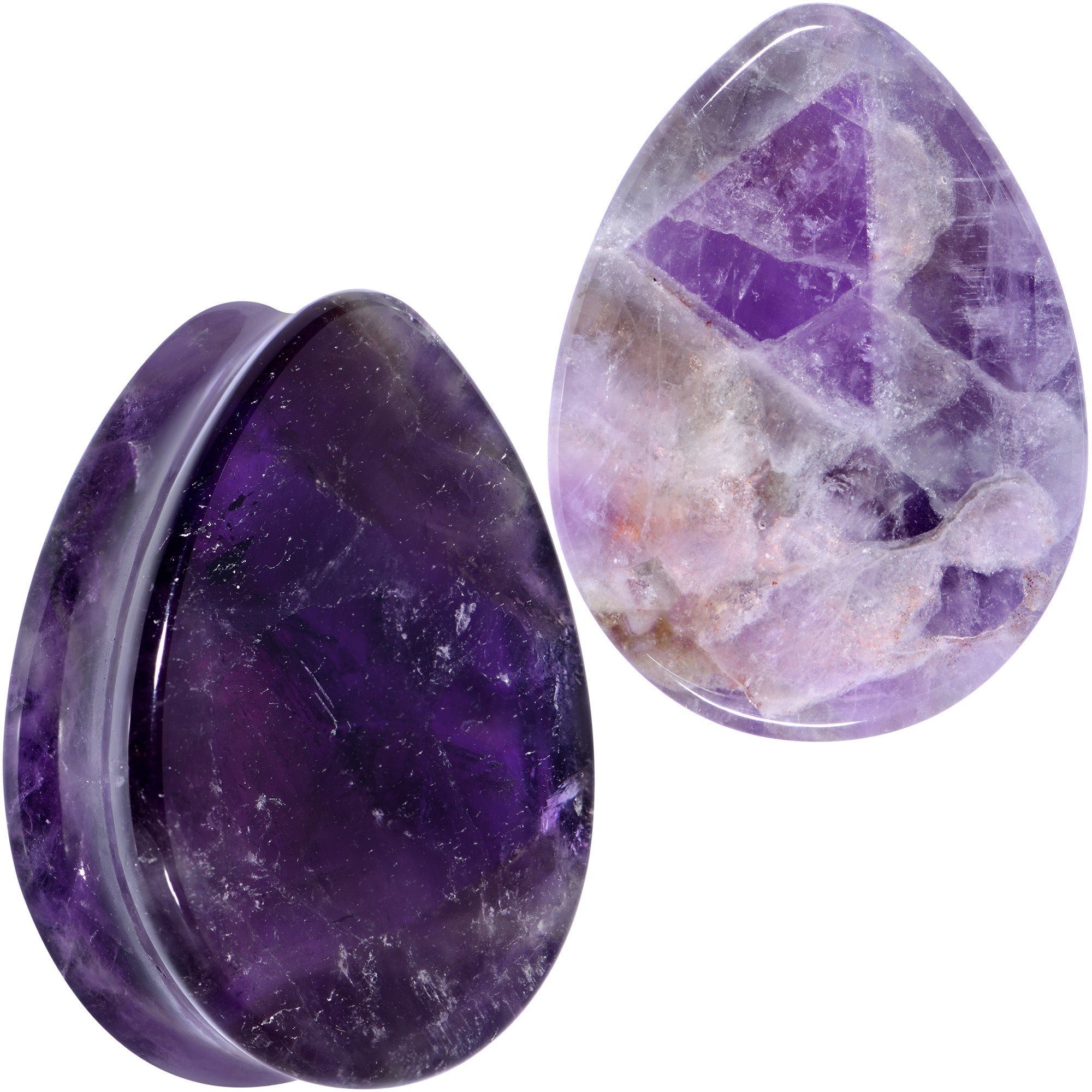 Purple Amethyst Stone Drop Saddle Plug Set | PLUG Saddle | Wiccan Center