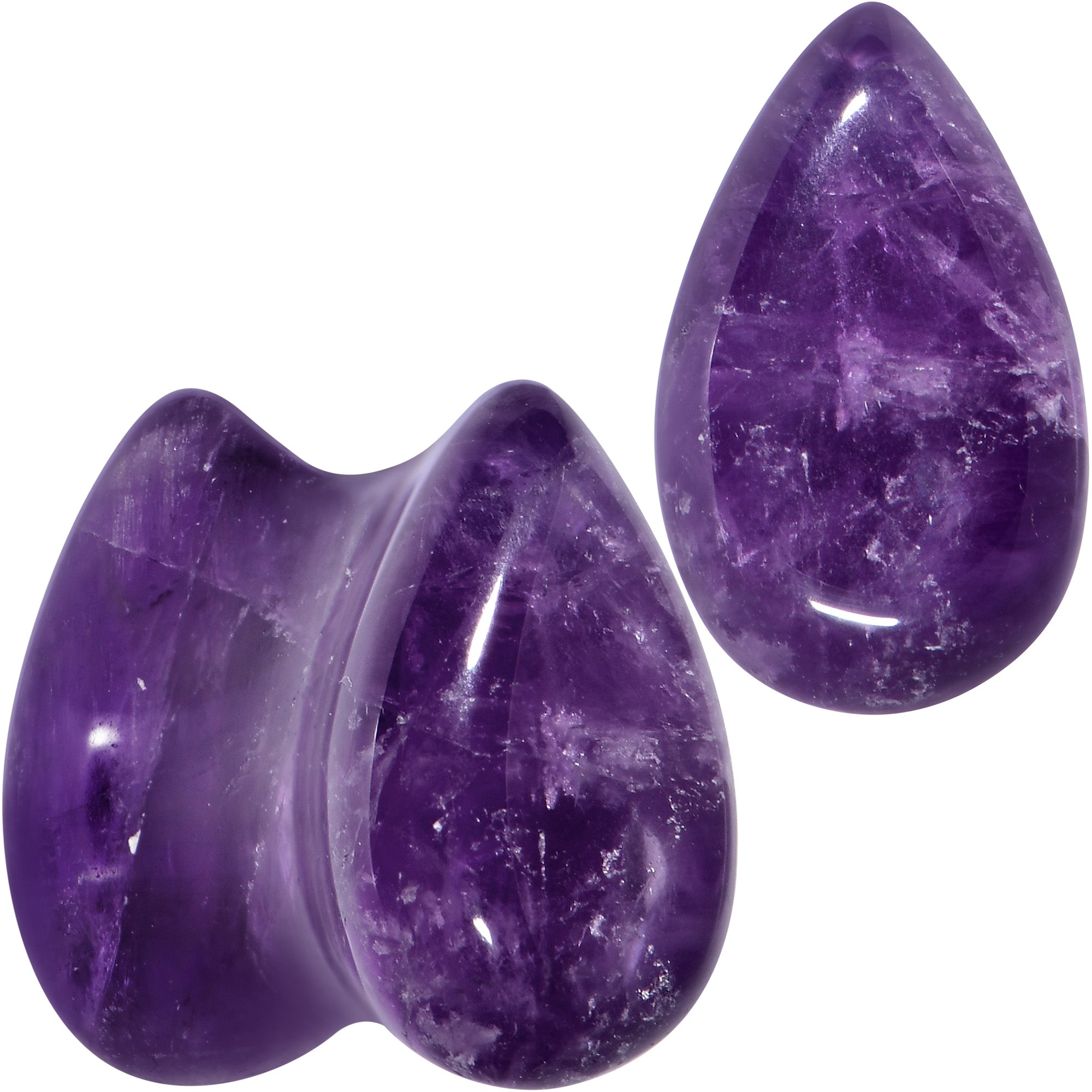 Purple Amethyst Stone Drop Saddle Plug Set | PLUG Saddle | Wiccan Center