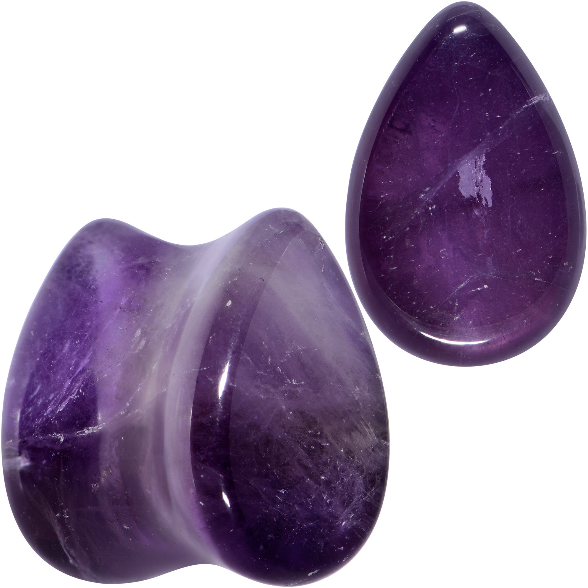 Purple Amethyst Stone Drop Saddle Plug Set | PLUG Saddle | Wiccan Center