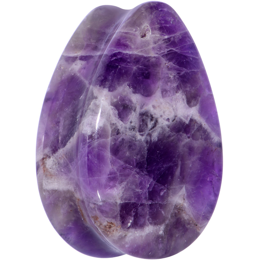 Purple Amethyst Stone Drop Saddle Plug Set | PLUG Saddle | Wiccan Center