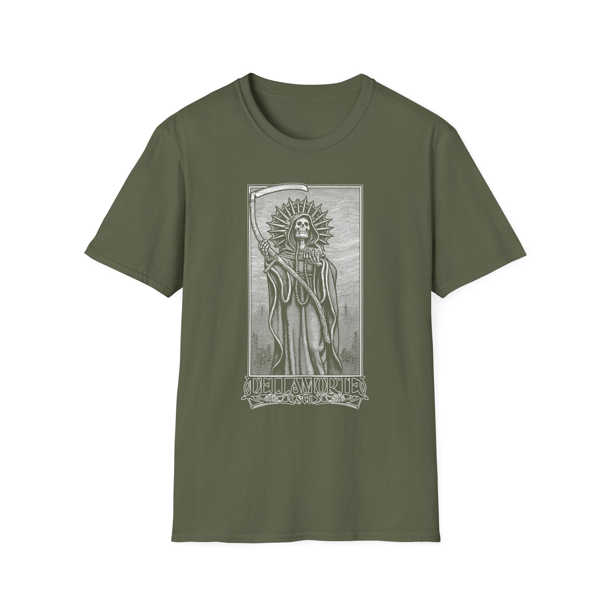 Santa Muerte Unisex T-Shirt, Gothic Grim Reaper Tee | Dellamorte Alternative Shirt, Halloween Gift, Day of the Dead Tee, Graphic Death Saint