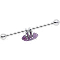 14G Purple Amethyst Claw Industrial Barbell 38mm | BARBELL Industrial | Wiccan Center