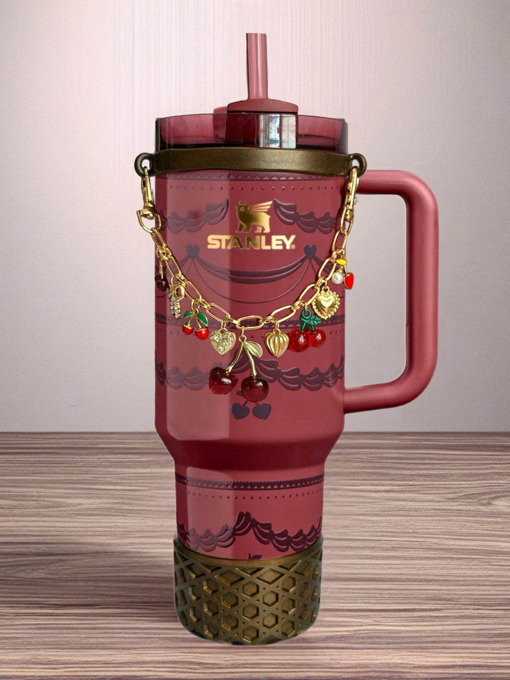 Red Velvet Cherry Deluxe Tumbler Charm Necklace | Necklace | Wiccan Center