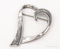 Vintage Open Heart Art Deco Sterling Silver Brooch Pin | Jewelry > Brooches, Pins & Clips | Wiccan Center