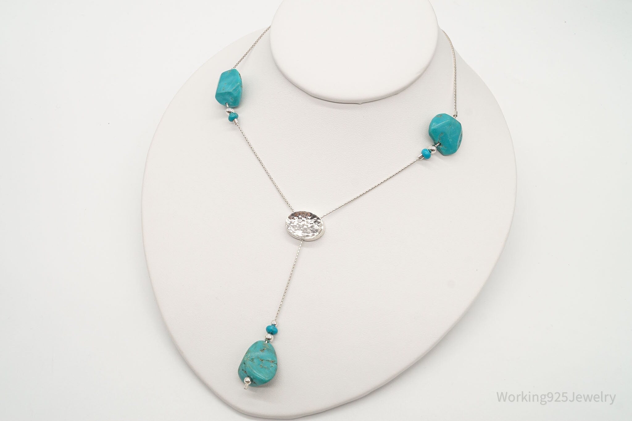Vintage Israel Designer Avi Soffer Turquoise Sterling Silver Necklace | Jewelry > Necklaces > Pendants | Wiccan Center