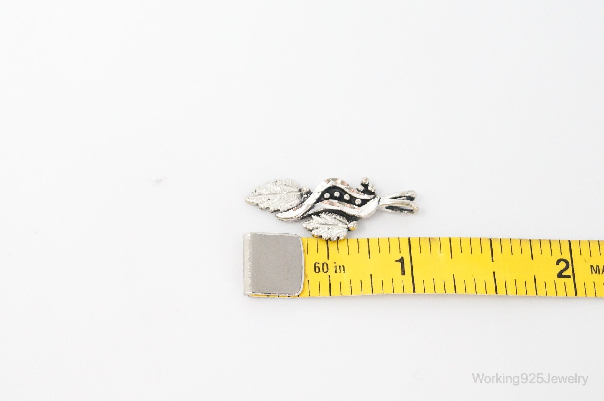 Vintage Designer WM Co Grape Leaves Sterling Silver Pendant | Jewelry > Necklaces > Pendants | Wiccan Center