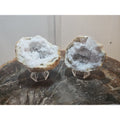 Moroccan Quartz Geode Pair with Display Stands — 1.18 lbs | CrystalCloud Company | Geodes & Clusters | Wiccan Center