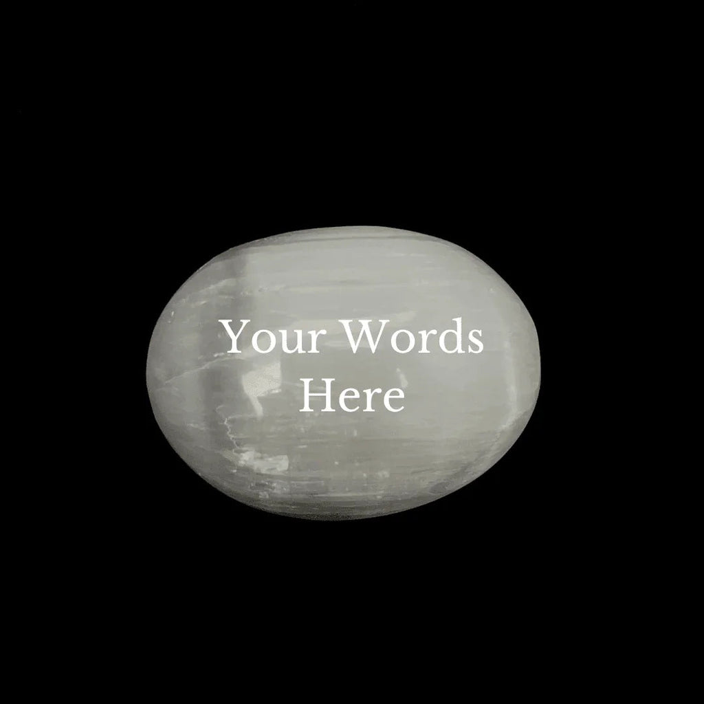 Humorous Selenite Palm Stones