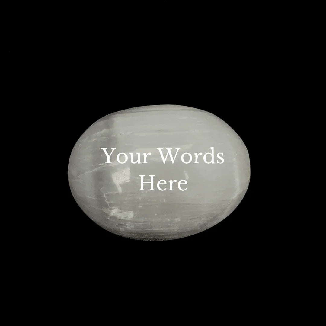 Humorous Selenite Palm Stones