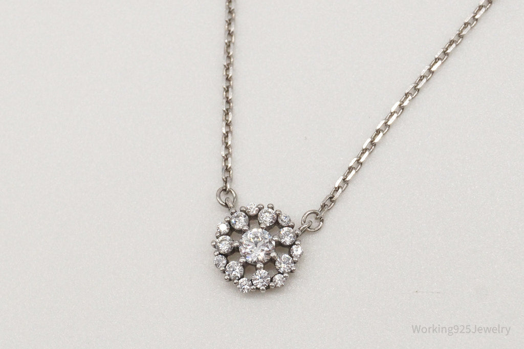 Vintage Cubic Zirconia Sterling Silver Necklace | Jewelry > Necklaces > Pendants | Wiccan Center