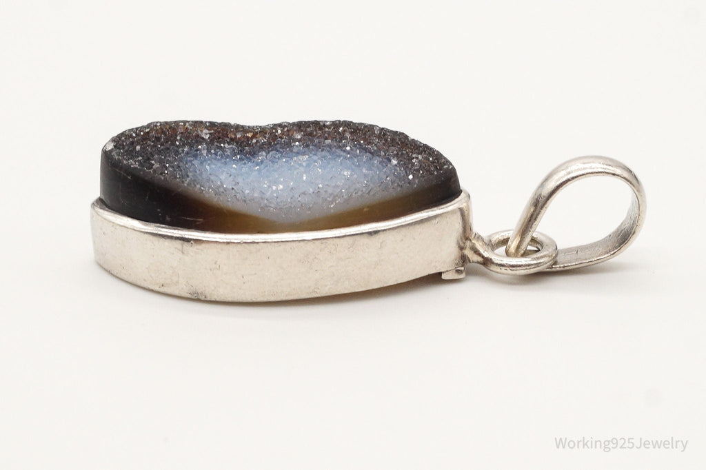 Vintage Large Druzy Quartz Sterling Silver Pendant | Jewelry > Necklaces > Pendants | Wiccan Center