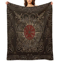 Vegvisir - Viking Compass Ornament Velvety-soft Throw Blanket