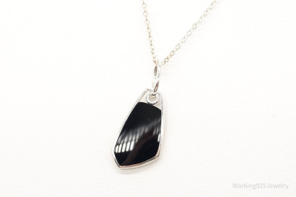 Vintage Black Onyx Sterling Silver Necklace | Jewelry > Necklaces > Pendants | Wiccan Center