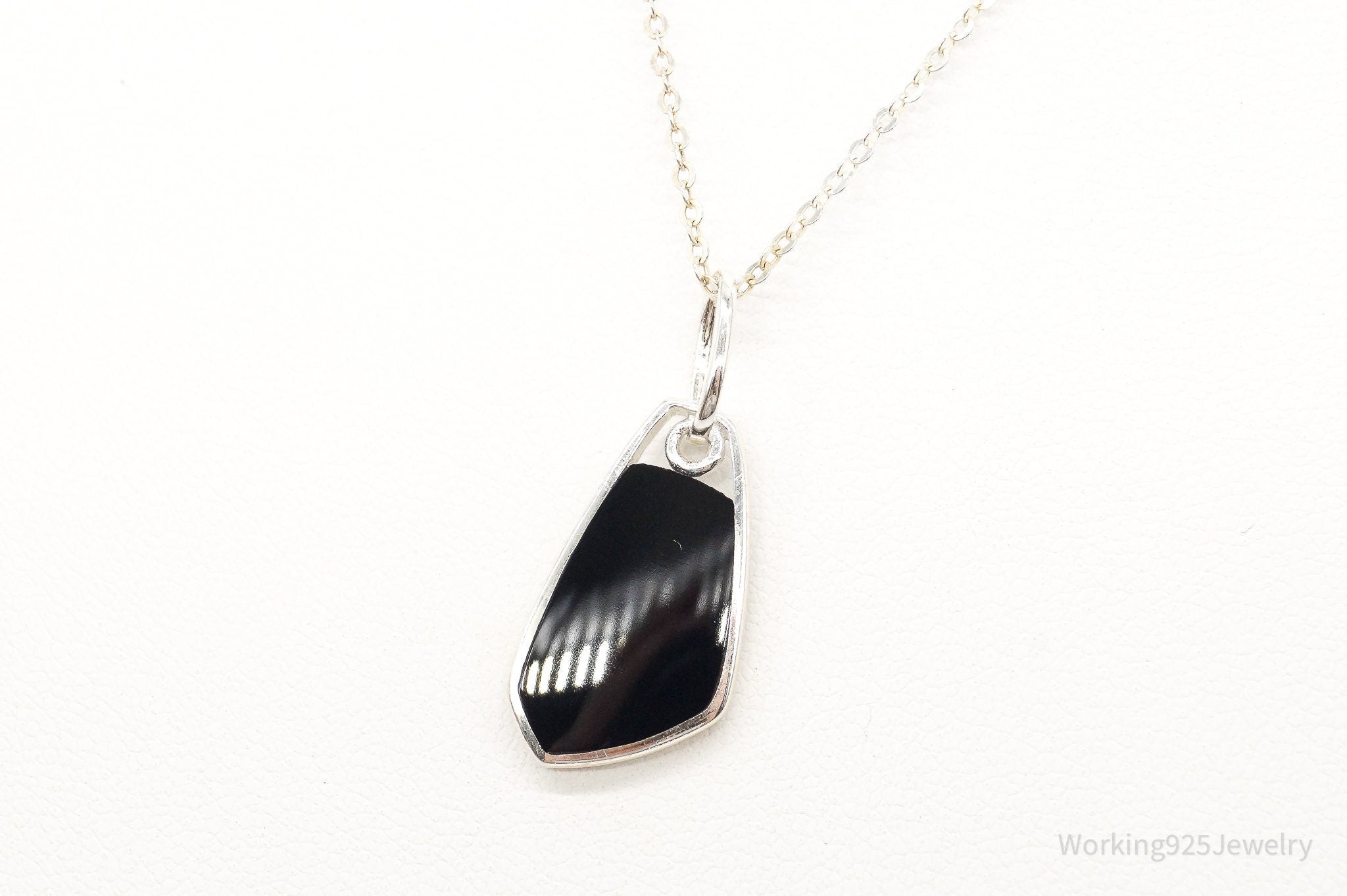 Vintage Black Onyx Sterling Silver Necklace | Jewelry > Necklaces > Pendants | Wiccan Center