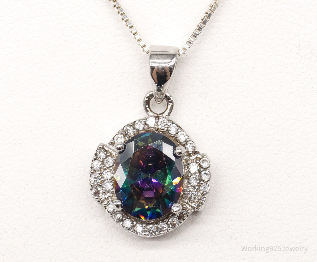 Mystic Topaz Cubic Zirconia Sterling Silver Necklace | Jewelry > Necklaces | Wiccan Center