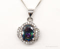 Mystic Topaz Cubic Zirconia Sterling Silver Necklace | Jewelry > Necklaces | Wiccan Center