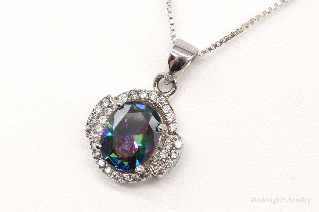 Mystic Topaz Cubic Zirconia Sterling Silver Necklace | Jewelry > Necklaces | Wiccan Center