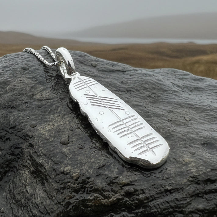 Gaelic Ireland Ogham Necklace - Made in Ireland | Pendant | Wiccan Center