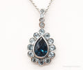 Vintage Blue Topaz Sterling Silver Necklace | Jewelry > Necklaces > Pendants | Wiccan Center