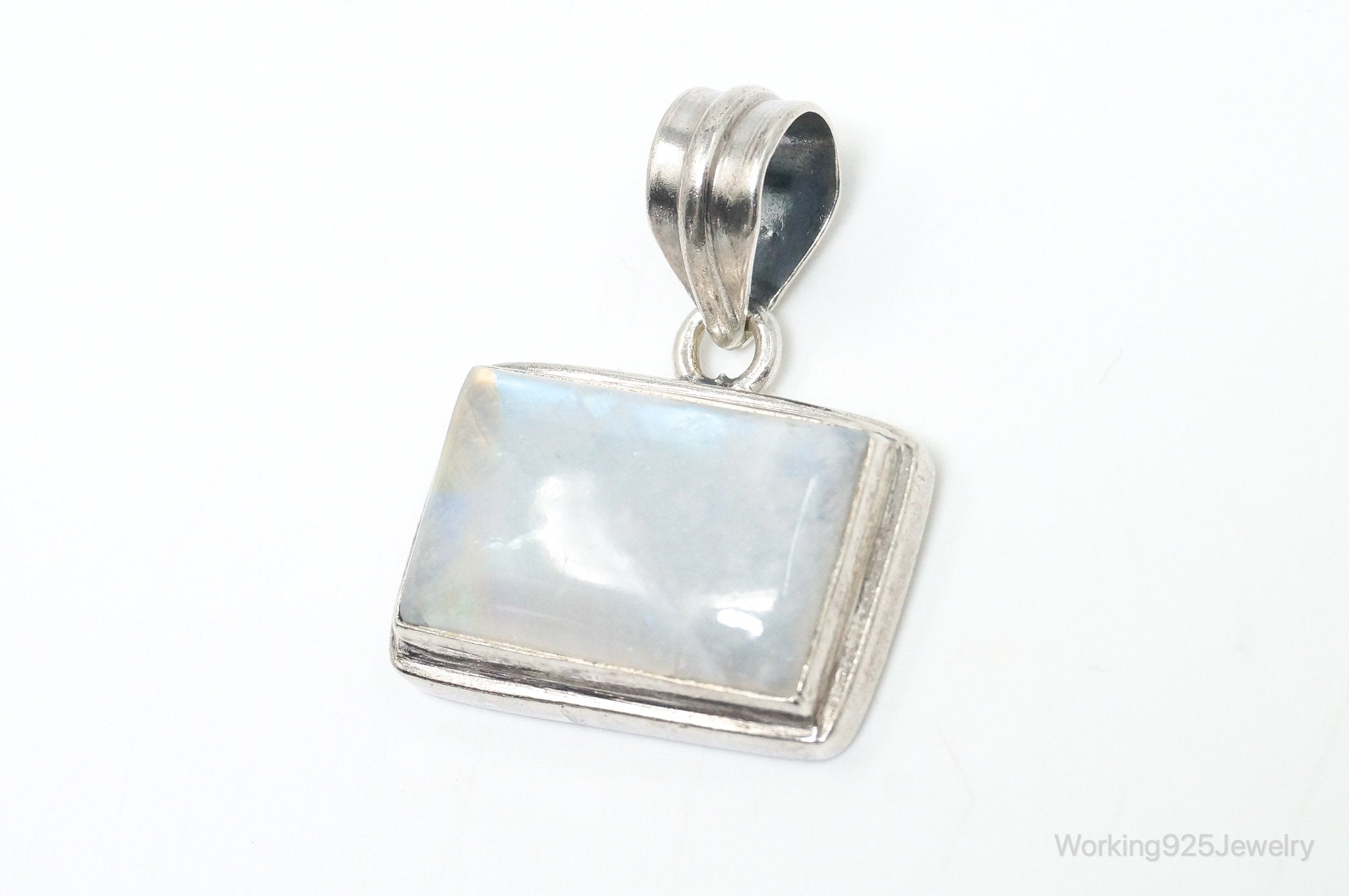 Vintage Large Moonstone Sterling Silver Necklace Pendant | Jewelry > Necklaces > Pendants | Wiccan Center