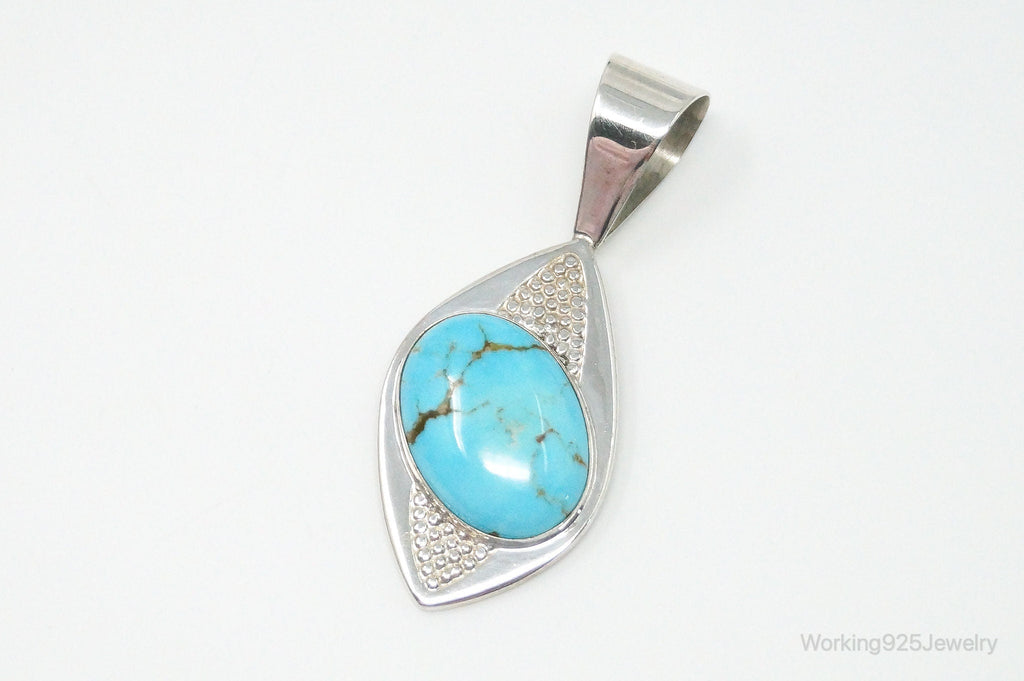 Vintage Desert Rose Trading Co Large Turquoise Sterling Silver Pendant | Jewelry > Necklaces > Pendants | Wiccan Center