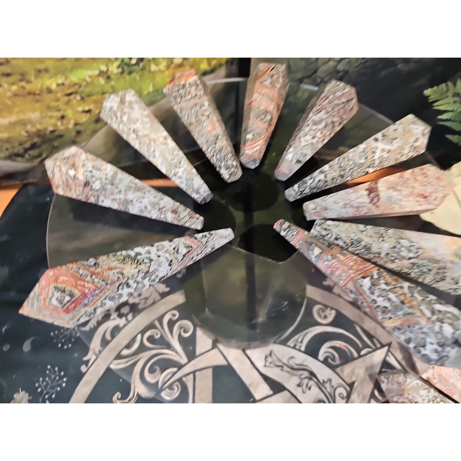 Natural Leopard Skin Jasper Crystal Scepter .30+ Avg 1 Each | Crystal Points & Towers | Wiccan Center