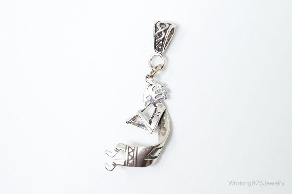 Large Vintage Native American Dancing Kokopelli Sterling Silver Pendant | Jewelry > Necklaces > Pendants | Wiccan Center