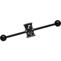 14G Purple Gem Black Gothic Hourglass Industrial Barbell 38mm | BARBELL Industrial | Wiccan Center