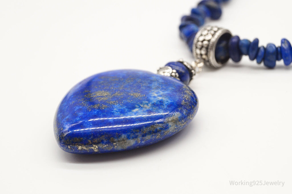 VTG Southwestern Desert Rose Trading Lapis Lazuli Bead Sterling Silver Necklace | Jewelry > Necklaces | Wiccan Center